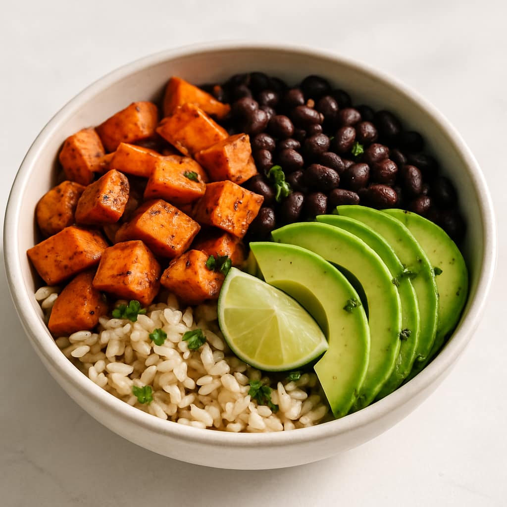 Roasted Sweet Potato & Black Bean Bowl » Plant-Based Nutrition
